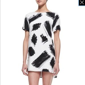 Alice + Olivia paint stroke mini shift dress